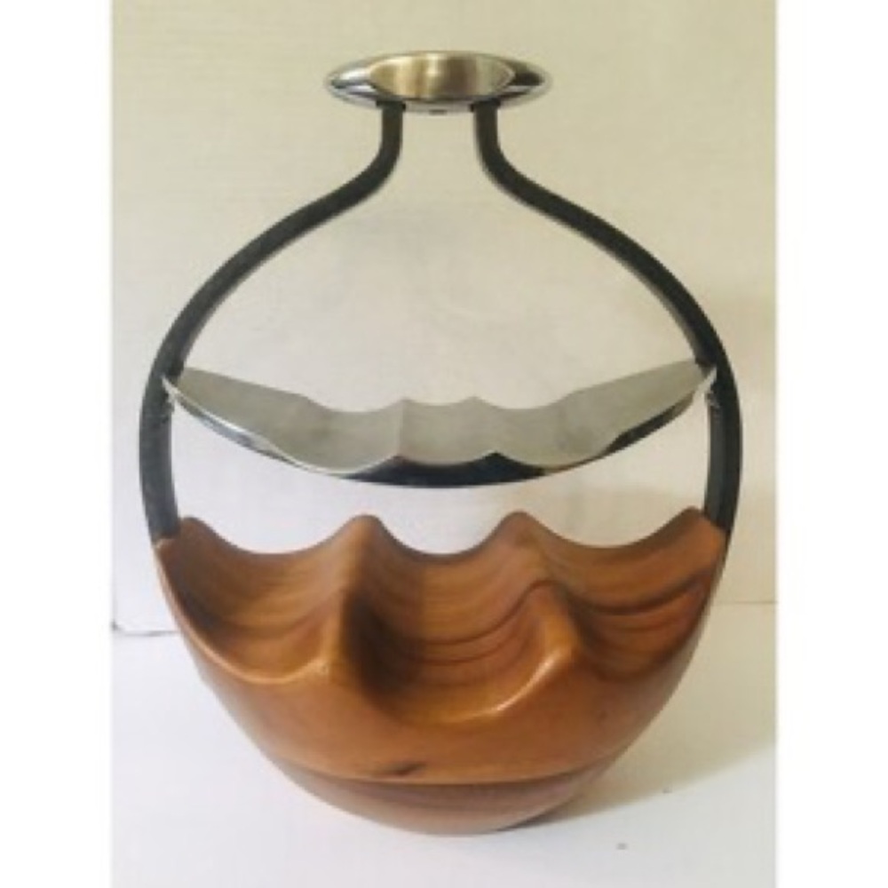 Nambe Anvil Wine Basket